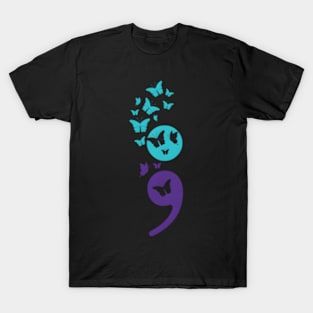 Butterfly Semicolon Tal Health T-Shirt